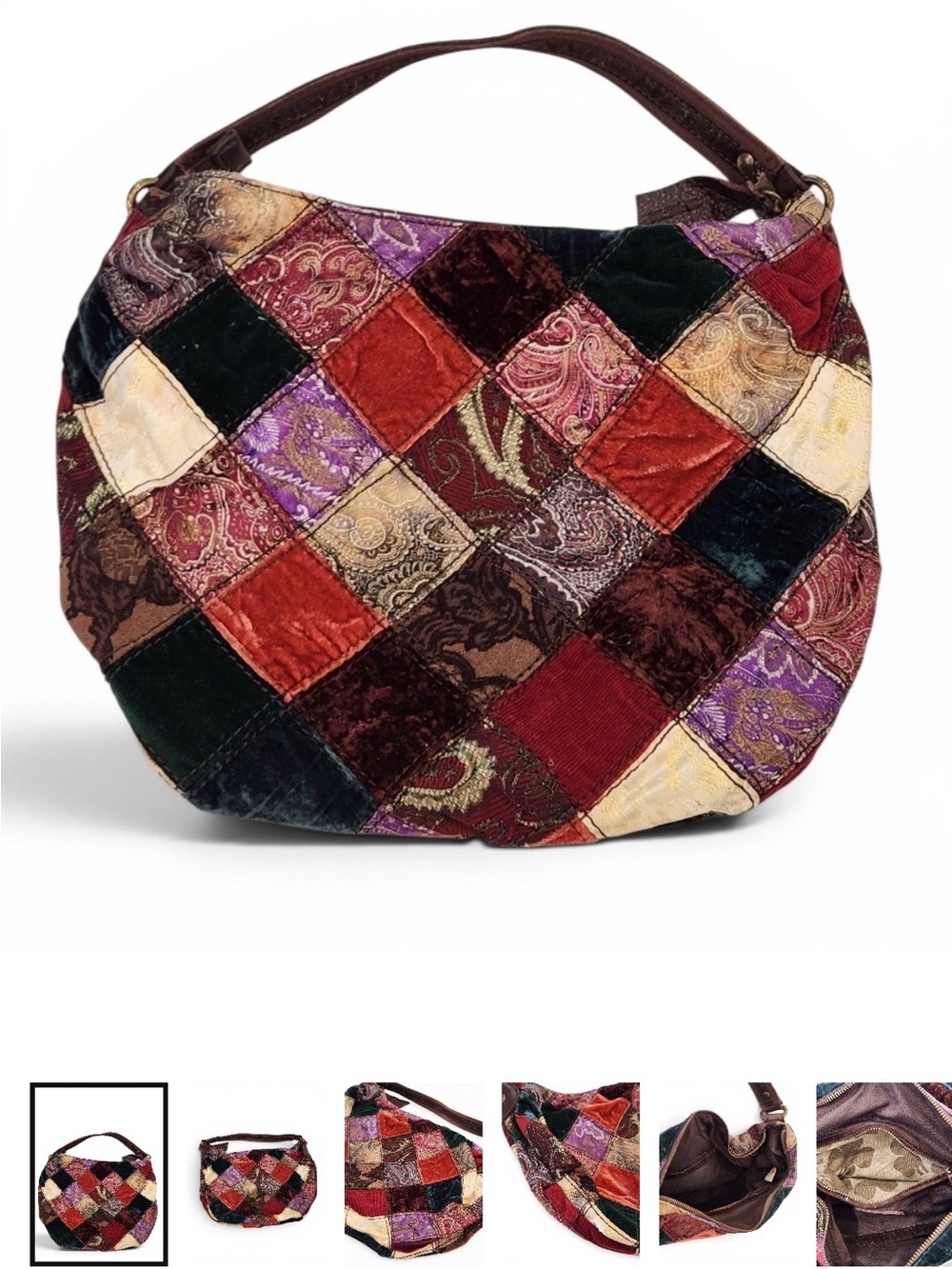 ISO Lucky Brand Velvet Patchwork Hobo Bag